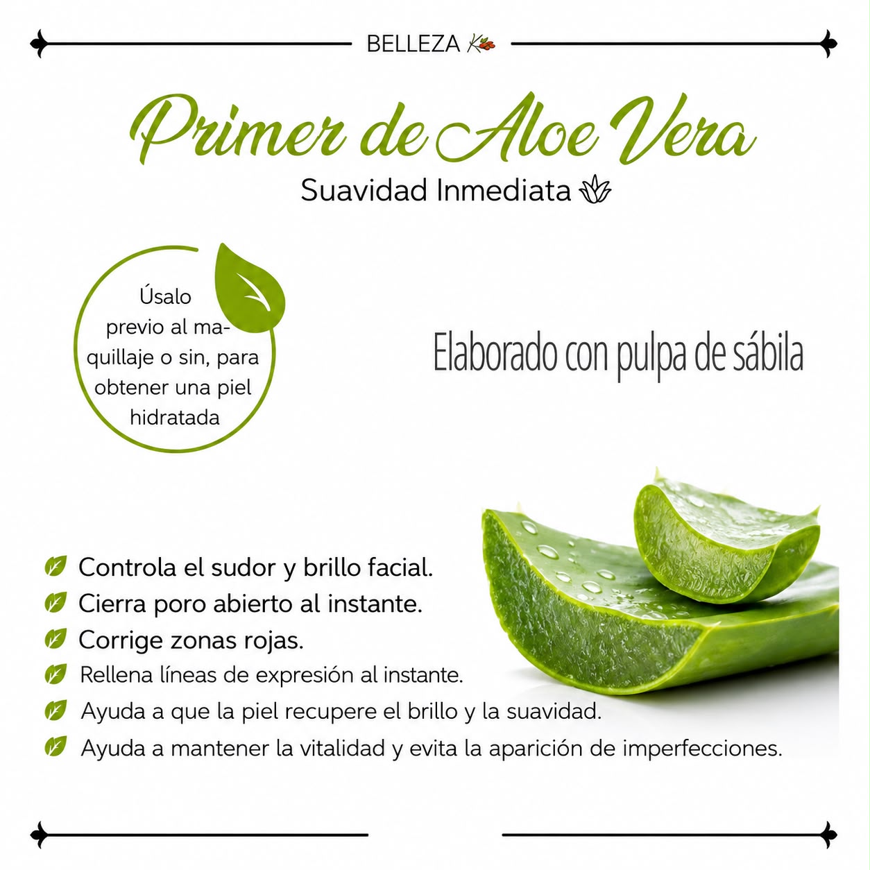 Karol Cosmetics Primer Aloe Vera 20gr - Imagen 3