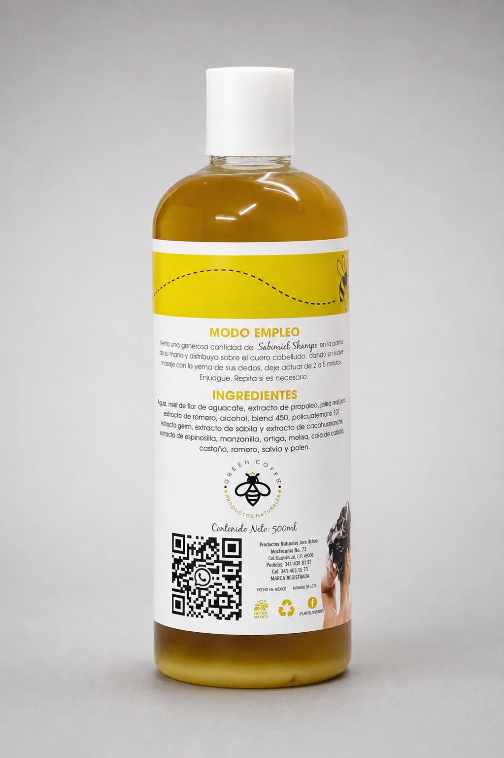 Queen Coffe Shampoo Miel Romero Espinosilla 1Lt - Imagen 2